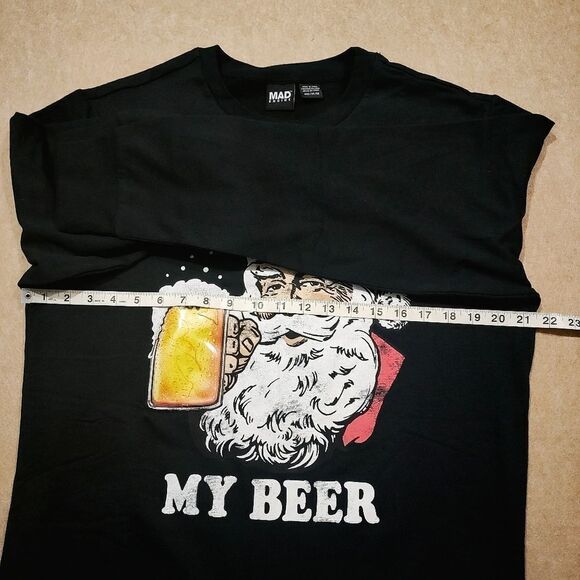 Ho Ho Hold My Beer Santa Claus Christmas Holiday Sweatshirt #F - Picture 3 of 5